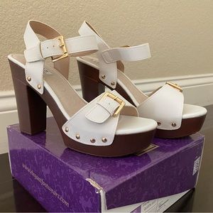 Kayleen by Los Angeles Chunky Platform Heels